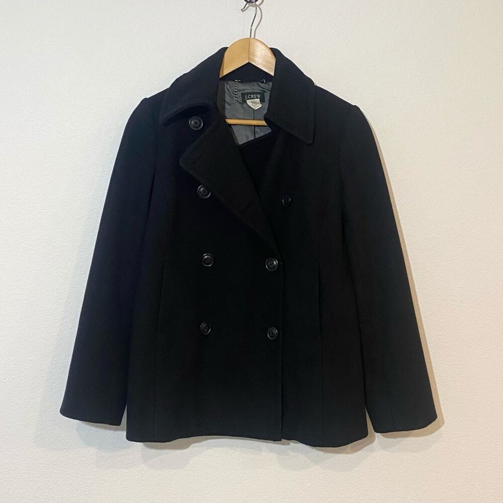 J Crew Women's Double Breasted Wool Pea Coat - Medium